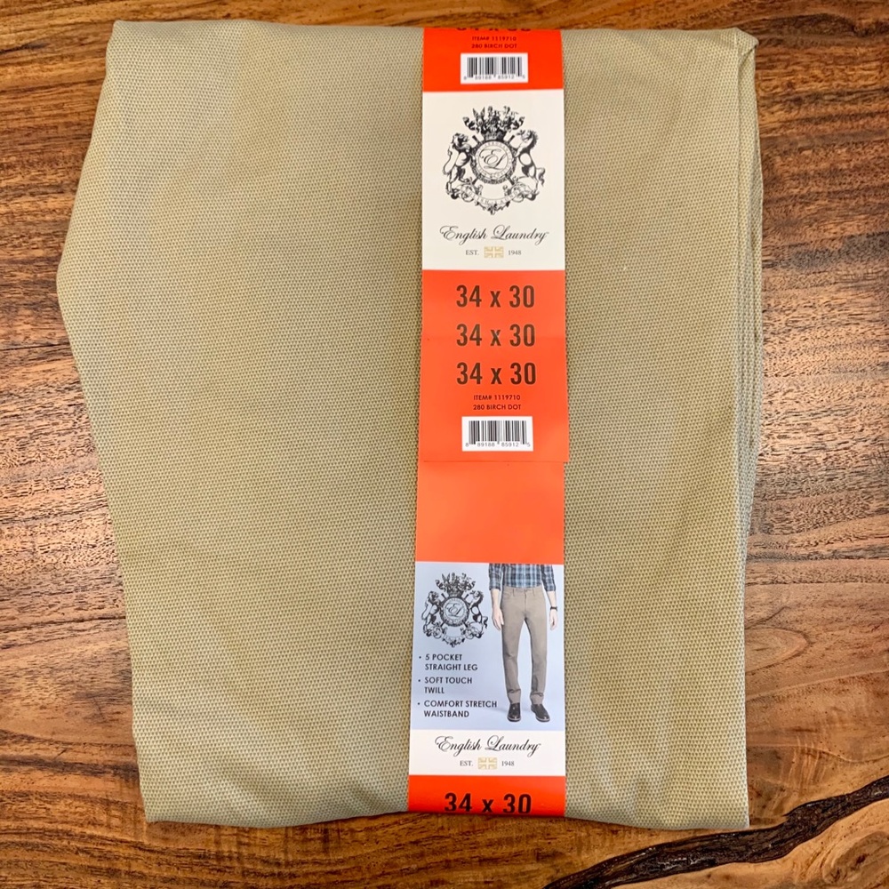 English Laundry NWT men’s jean cut pants 34x30